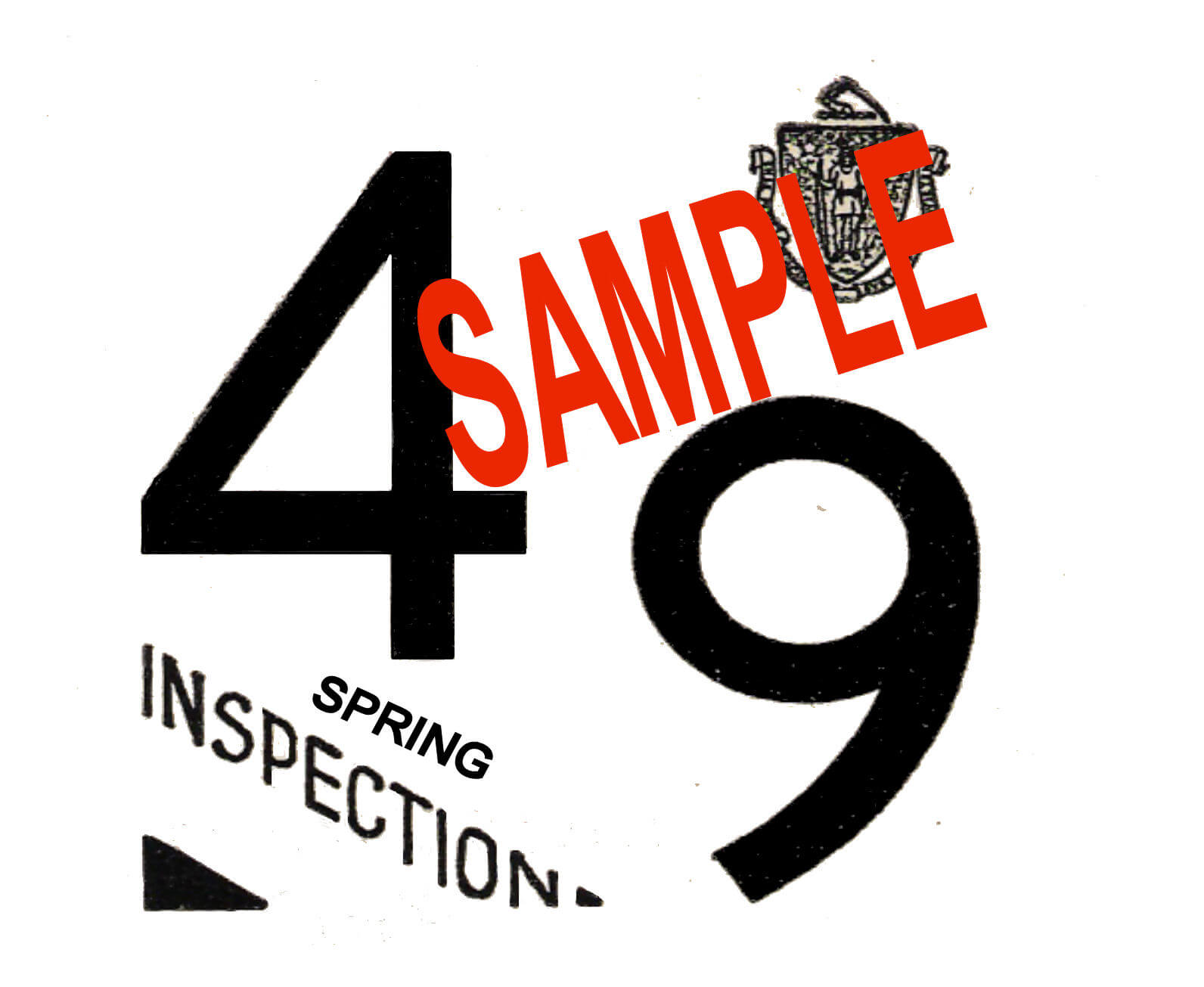 Modal Additional Images for 1949 Massachusetts SPRING INSPECTION Sticker